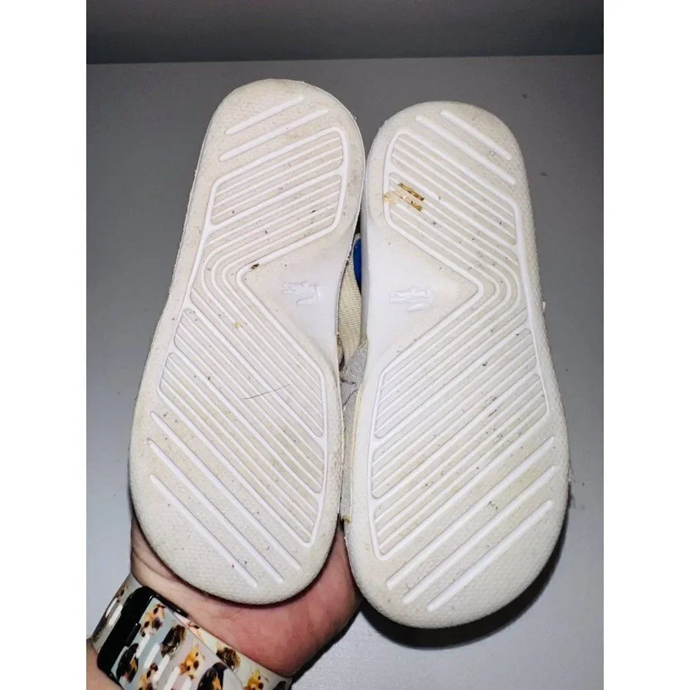 Lacoste toddler infant Synthetic‎ Slides white blue size 4
